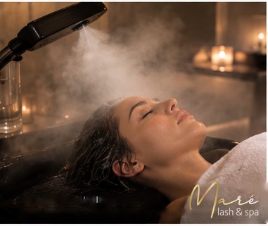 Steam and hair mask treatment